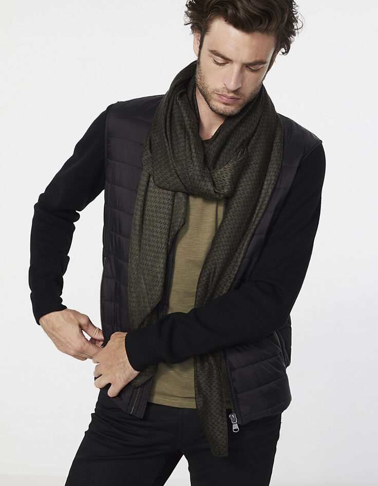 Men&rsquo;s bronze minimalist motif scarf-2