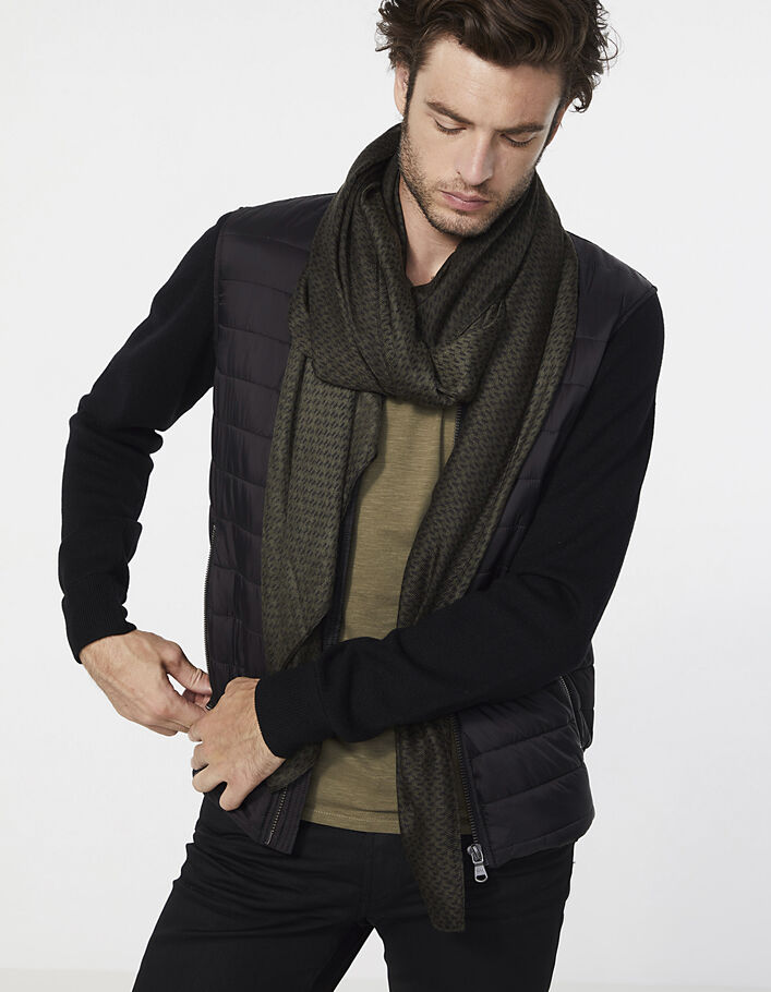 Men’s bronze minimalist motif scarf - IKKS