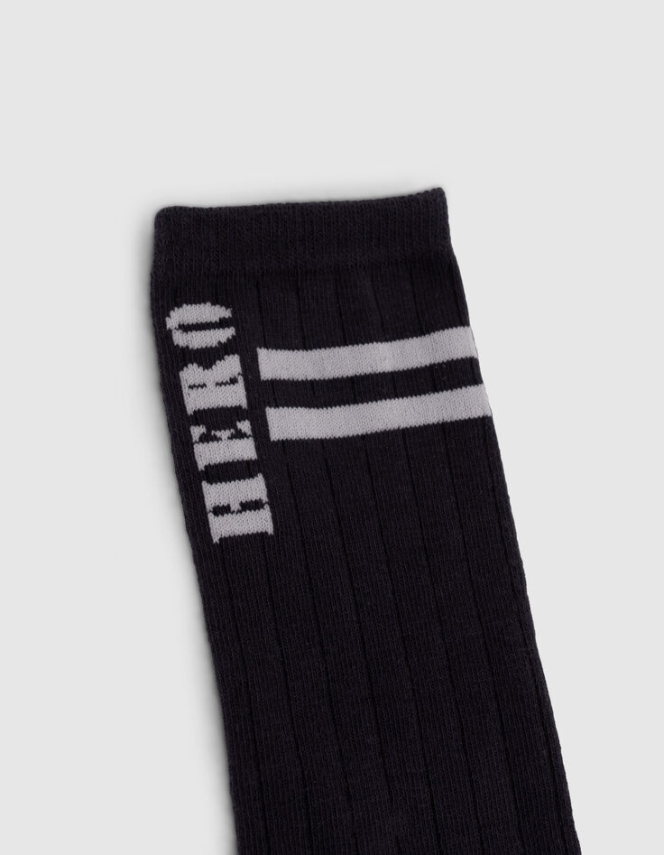 Chaussettes noires, vertes, blanches garçon-3 Chaussettes noires, vertes, blanches garçon-3