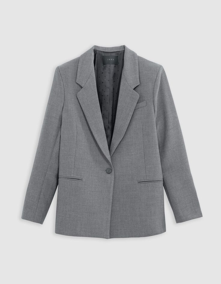 Women's oversized grey faux-uni suit jacket-7