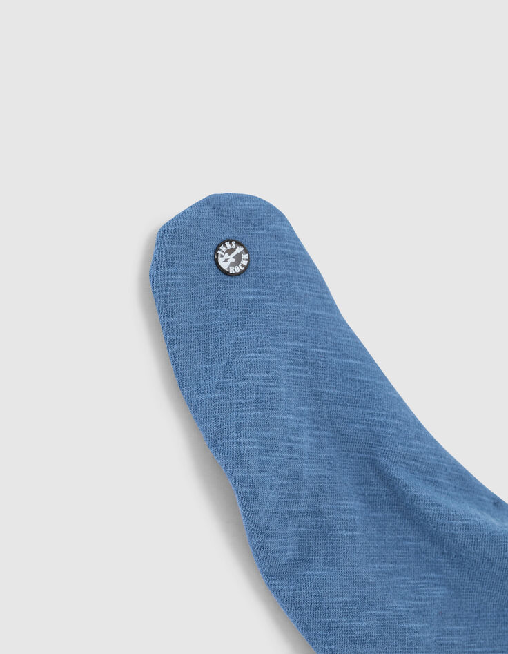 Blaues Babylätzchen aus Biobaumwolle mit Rocker-Print-6