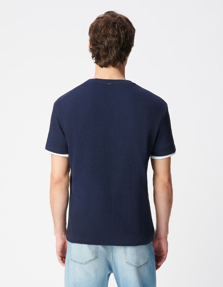 Marine T-Shirt Bio-Baumwolle mit Relief-4