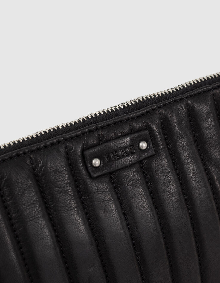 Cartera 111 de piel de cordero negro chrome free para mujer-3
