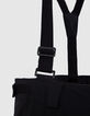 Men's black IKKS x DUVILLARD ski trousers with braces-2