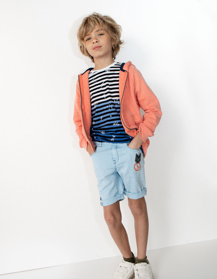 Bermuda en jean bleu moyen esprit army garçon -7