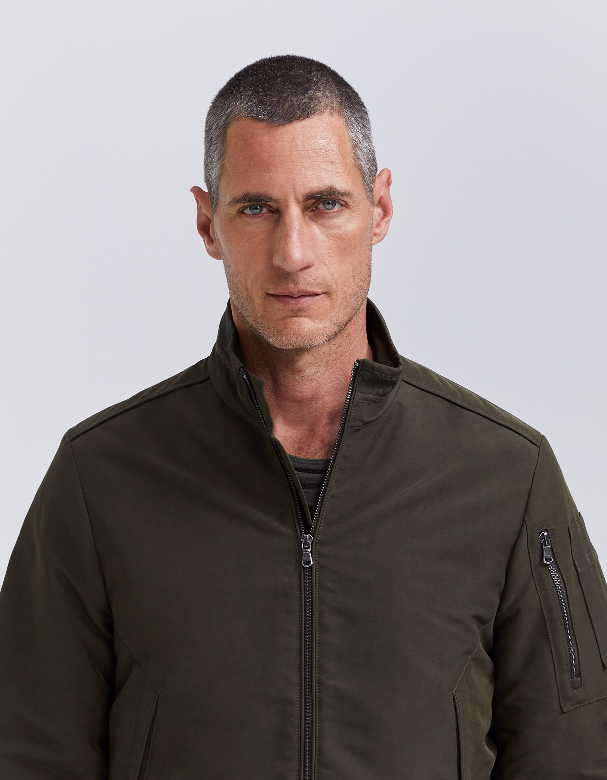 Mens bomber jacket online with sherpa collar