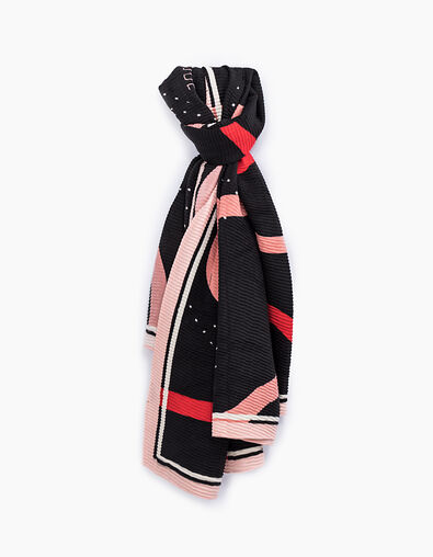 I.Code black Super Girl pleated scarf - IKKS
