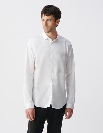 Weißes SLIM-Herrenhemd EASY CARE - IKKS