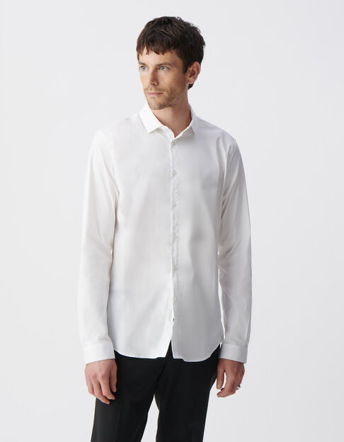 Chemise SLIM blanche EASY CARE Homme - IKKS