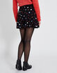 Falda negra estampado floral I.Code-3