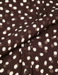 Chemise marron fluide voile imprim&eacute; pois Femme-9