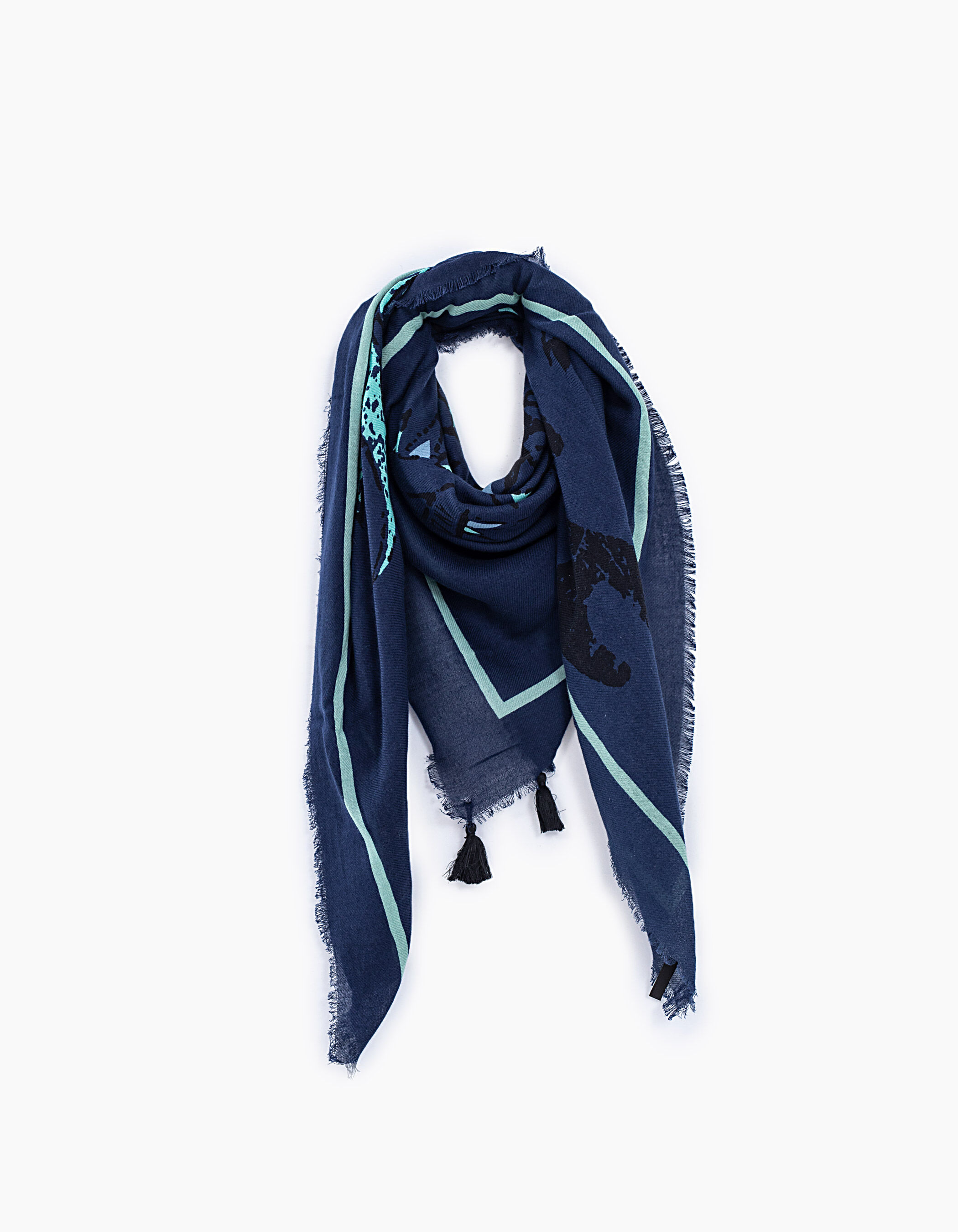 Navy cotton scarf deals