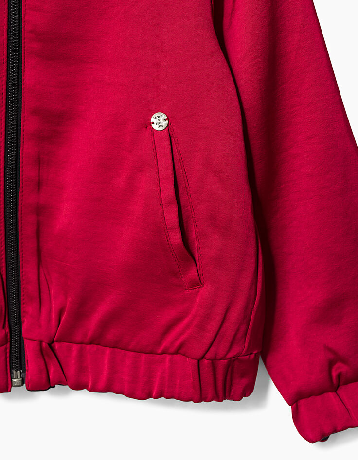 Blouson bombers réversible rose et marine fille-5