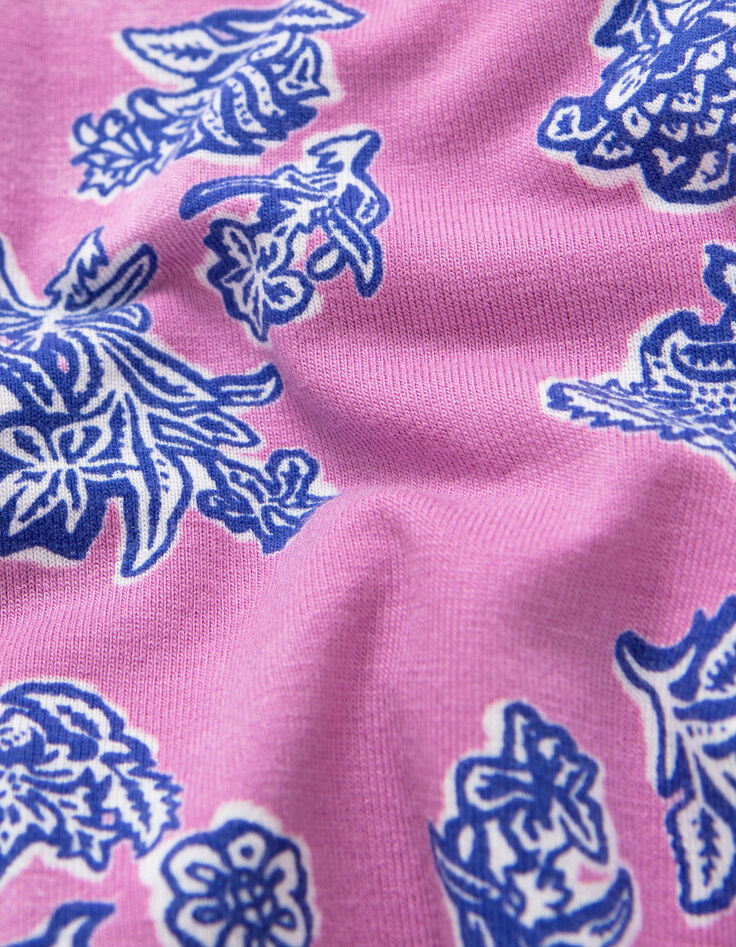 Baby girls' Indian floral/navy reversible leggings-8