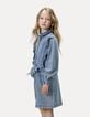Vestido vaquero azul cinturón volantes niña-1 Vestido vaquero azul cinturón volantes niña-1