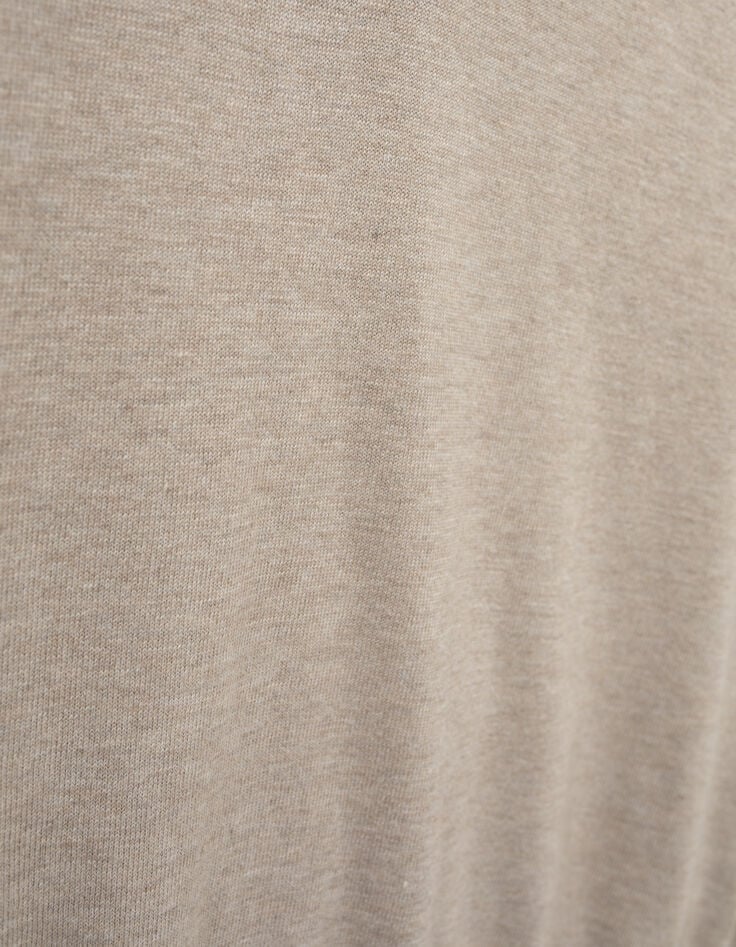 Polo vison bi-mati&egrave;re Interlock au dos Homme-5