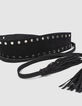 Women’s black studded suede wide belt-2