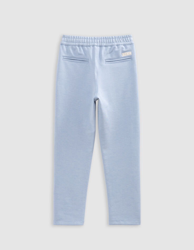 Pantalon de costume bleu maille chinée garçon-6