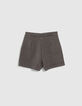Shorts negros pata de gallo beige ni&ntilde;a-4