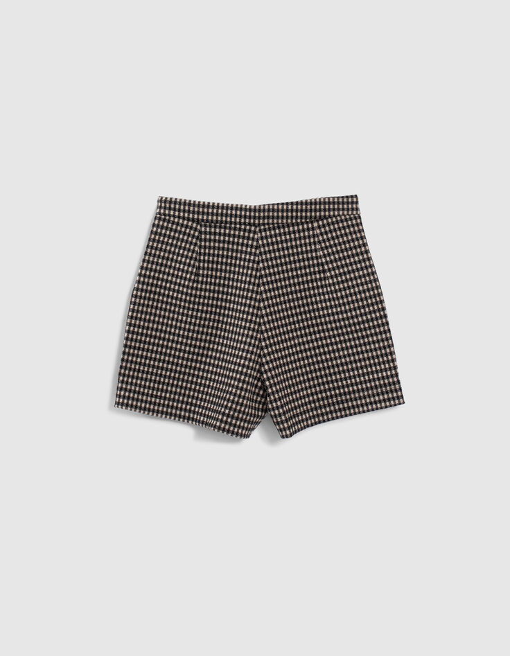 Shorts negros pata de gallo beige ni&ntilde;a-4