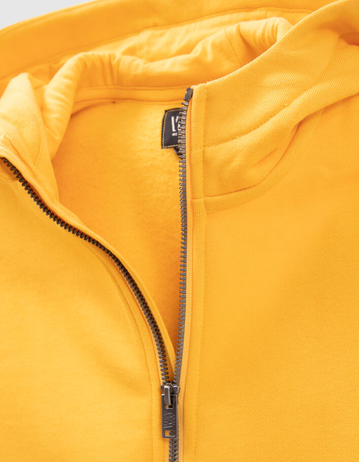 Cardigan jaune message embossé manche garçon-7