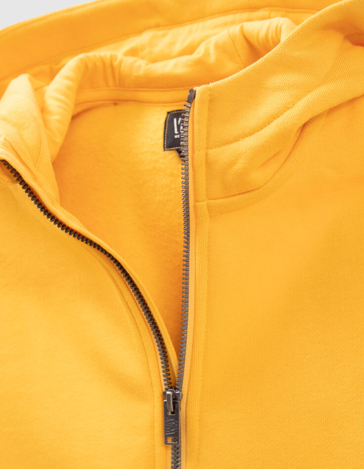 Cardigan jaune message embossé manche garçon-6