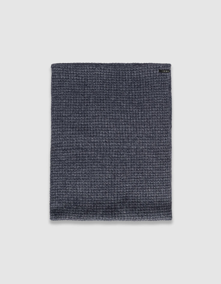 Snood azul punto acanalado hombre-4 Snood azul punto acanalado hombre-4