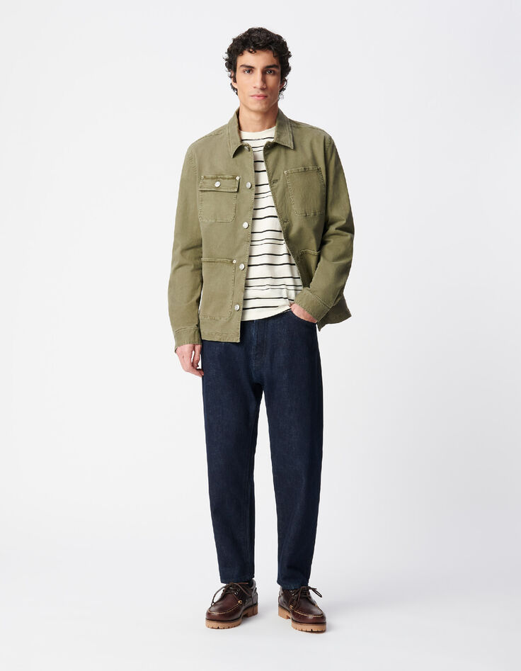 Veste saharienne kaki multipoches Homme-3