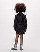 Robe en jean gris ceinturée détails volants fille-2