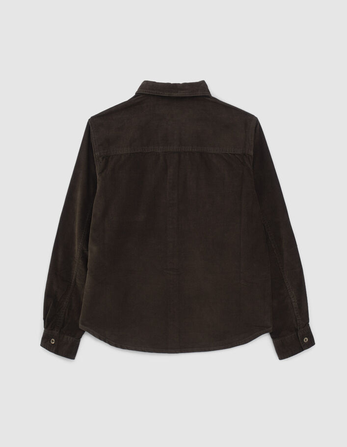 Chemise kaki velours milleraies garçon-4