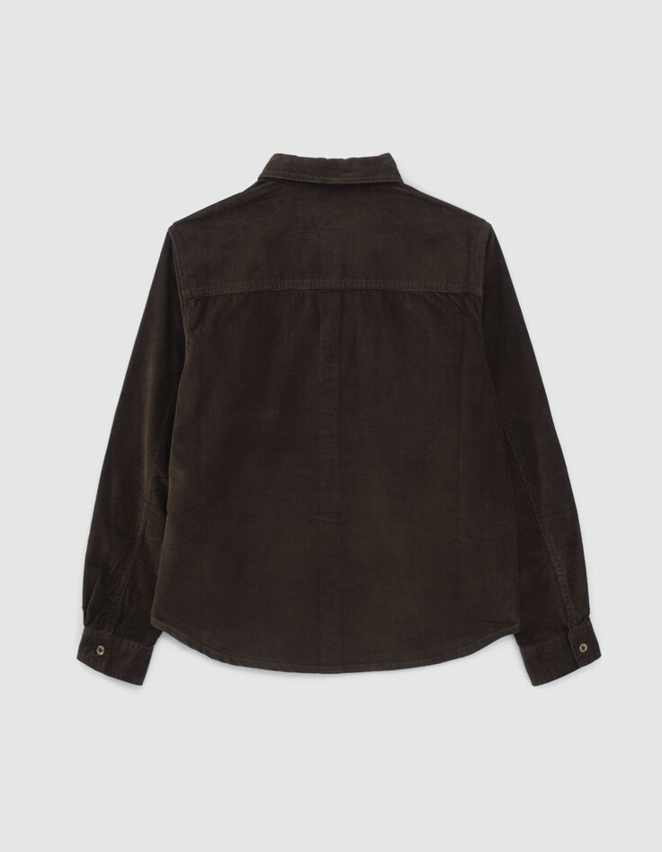 Boys’ khaki needlecord shirt-3