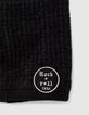 Snood noir tricot fantaisie fourré fille-2