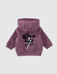 Dark purple vest bikerstijl babyjongens -3