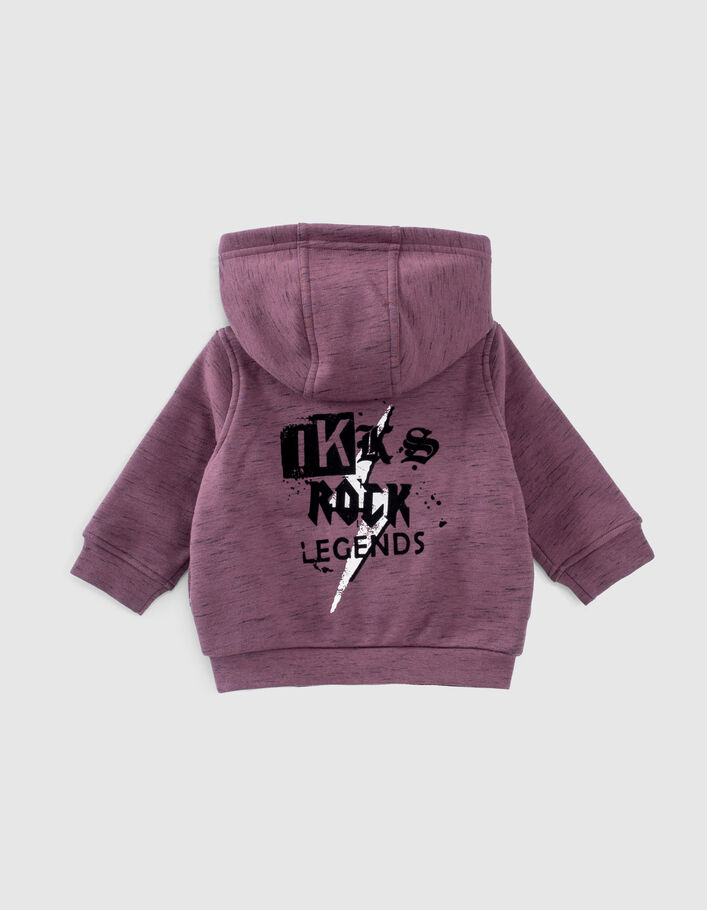 Baby boys’ dark purple biker-style cardigan - IKKS