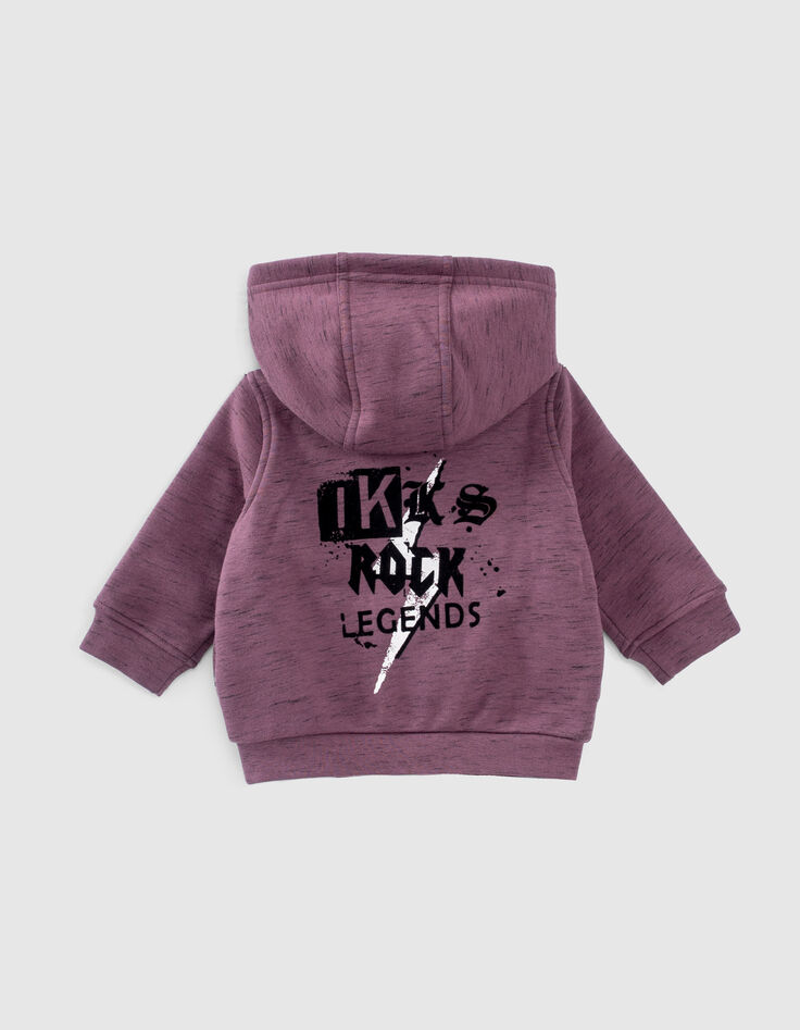 Dark purple vest bikerstijl babyjongens -3