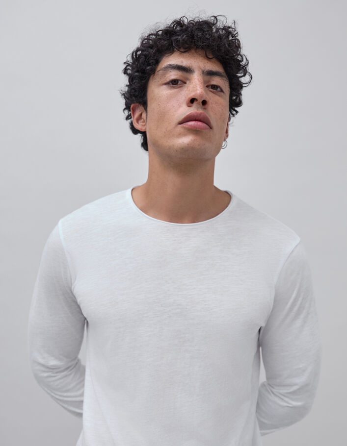 Beokeuioe Sweat-shirt Pour Homme En Coton Sans Capuche - Pull Basique - Couleur Unie - T-shirt De