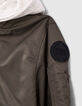 Bomber r&eacute;versible nylon kaki et molleton gris gar&ccedil;on-3