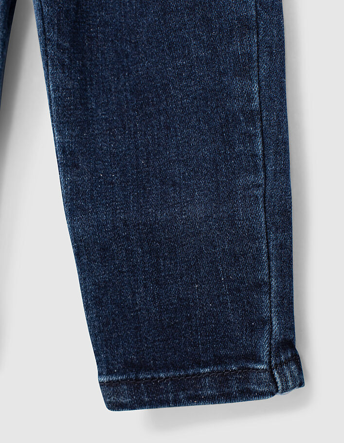 Vintage blue jeans tekst ceintuur biokatoen babyjongens - IKKS