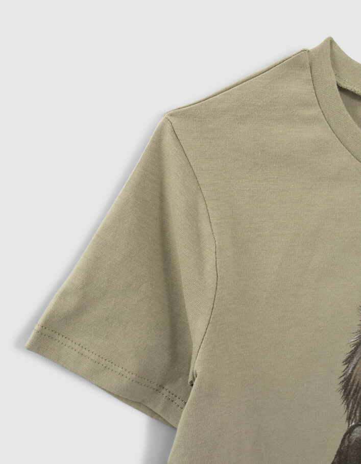 Camiseta caqui león cazadora niño - IKKS