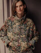 Blouson beige motif fleurs effet tapisserie Femme-2