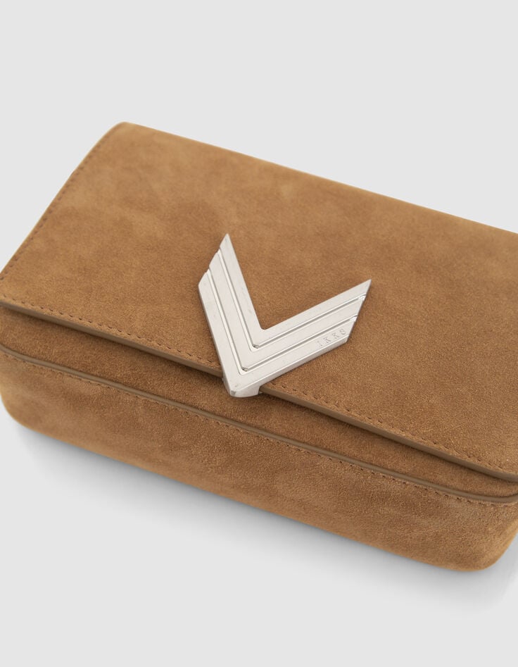 Le sac 111 en cuir de vachette velours sable femme-4