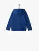 Cardigan bleu zippé garçon-3
