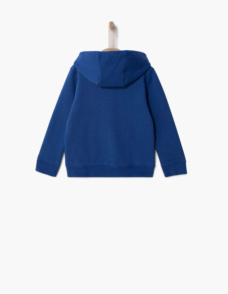 Cardigan bleu zippé garçon-3