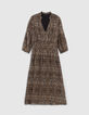 Robe longue imprimé arabesque et col victorien femme-7