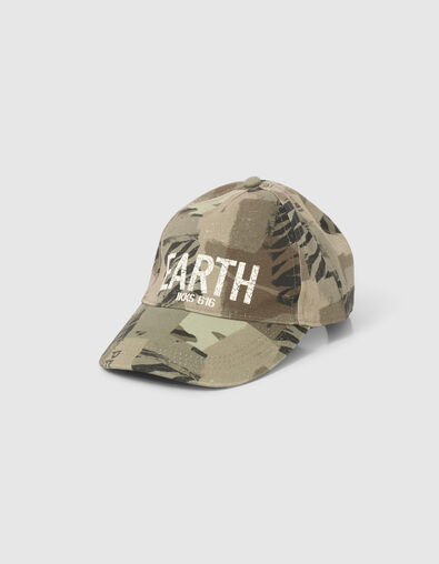 Boys’ khaki camouflage print cap - IKKS