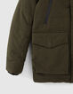 Boys’ khaki parka with XL waterproof zips-4