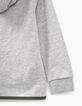 Sweat mastic chiné avec print et badge garçon -5