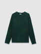 Pull hiver vert tricot mousseux Homme-5