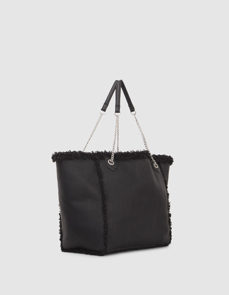 Bolso cab&aacute;s oversize negro forrado reversible mujer-2