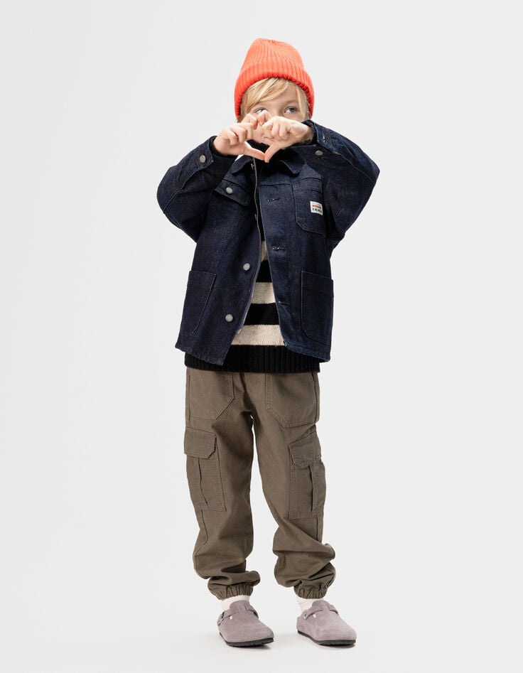Jogger loose caqui niño-2
